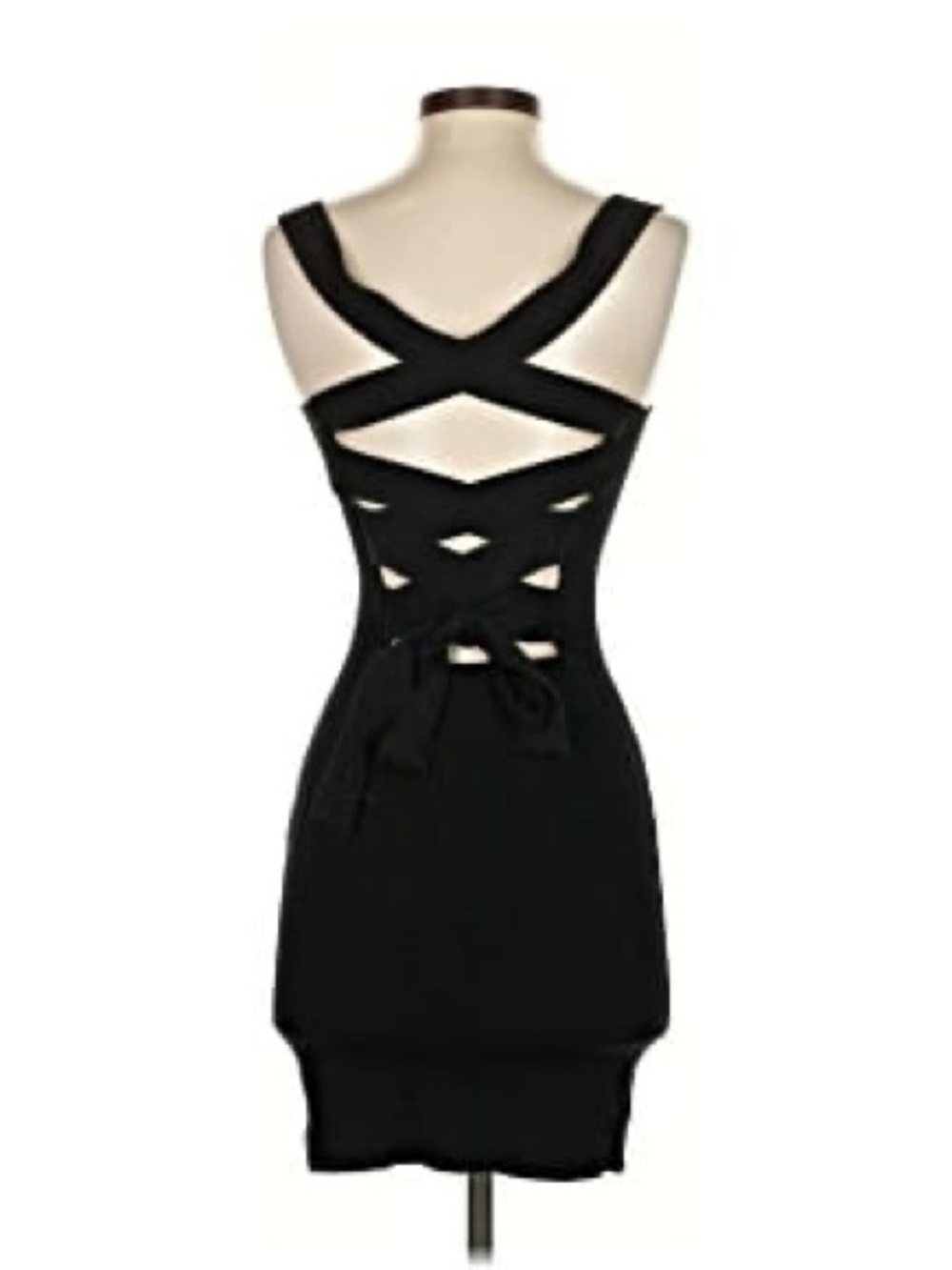 Le Lis Black Square-Neck Cocktail Dress